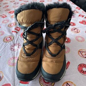 Sorel Brown and Black Fur-Lined Winter Boots EUC